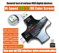 Testeur USB DC type-c PD voltmètre numérique ampèremètre tension courant moniteur ampèremètre détecteur batterie externe chargeur capacité mètre 8.0A Non Bluetooth