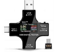 Testeurs de puissance USB, testeur USB multifonction 2 en 1 de type C, multimètre numérique LCD, détecteur de tension, de courant