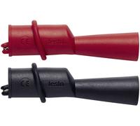 testo 0590 0009 Jeu de pinces crocodiles raccord à vis CAT III 1000 V, CAT IV 600 V noir, rouge