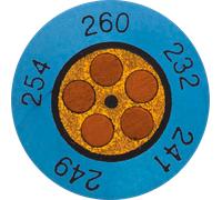 TESTO 0646 0074 - Mini-indicateurs de température testoterm, +116 à +138 °C, lot d
