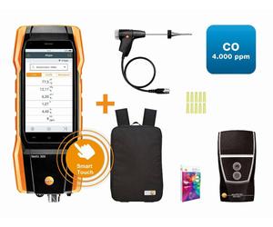 Testo 300 initial avec imprimante + connecteur bluetooth + sac à dos, O2, CO jusqu’à 4 000 ppm - TESTO - 0564 3002 96