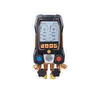 testo Jauges de collecteur 570s CVC - Jauge micron pour mesure à long terme sur la climatisation, les pompes à chaleur - Vanne à 4 voies et USB-C - avec Bluetooth et connexion à l'application