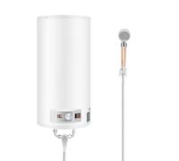 TESUGN Chauffe-eau électrique 50 l - 2000 W - 220 V - Fixation murale - Chauffe-eau douche - Pour salle de bain et douche - 25-75 °C
