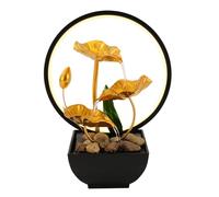 TESUGN Fontaine d'intérieur cascade avec éclairage cascade - Décoration de table moderne zen - Méditation et détente - Pour maison, bureau, jardin, salon