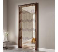 TESUGN Rideau de porte en bambou 90 x 220 cm, 31 lignes en bambou, décoration de porte, séparateur de pièce, décoration rétro, rideau en perles de bois, hauteur de porte appropriée 2-2,2 m