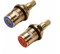 Tete A Disques Ceramique, Paire de cartouches cramique universelles de rechange pour robinet, 1/2\"" Quart de tour 20 crans x 51mm