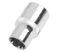 Tête à douille courte 12 points pour entraînement 3/8" pour embout Torx avec liquet et poignées d'extension pour une prise en main lisse (9 mm)