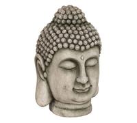 Tête Bouddha déco extérieur H.60cm magnésie gris - Atmosphera Créateur d'intérieur