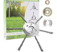 Tete Brosse Debroussailleuse,200mmx25,4mm Universelle Tête Débroussailleuse,25,4mm Alésage,à 6 Fils d'acier,Brosse Metallique