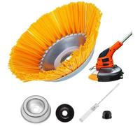 Tête Brosse débroussailleuse,Universelle 200 x 25,4 mm Brosse Desherbage Debroussailleuse,Brosse Désherbage Gazon Mauvaises