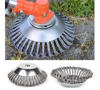 Tête Brosse Désherbage - ZHUODIKE - 200x25.4mm - Acier Durable - Universelle - Débroussailleuse