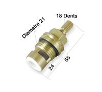 Tete ceramique 1/2 tour ancien modele 18 dents - CRISTINA ONDYNA PD00186