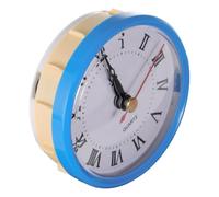 Tête D’horloge Ronde Vintage à Quartz, Insert 80mm pour Bricolage | Boîtier Plastique Bleu, Chiffres Lisibles, Lentille Claire, Usage Maison, , Style Unique