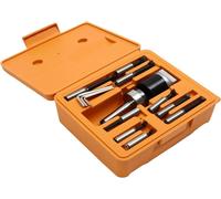Tête d'alésage de précision - Jeu de 9 pièces - Précision : 0,01 mm - Plage d'alésage : 10–125 mm - Pour fraiseuse et tour CNC - Acier - Orange