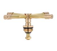 Tête D'arrosage en Laiton Rotative à 4 Bras pour Irrigation | Débit Réglable, Rotation 360°, Format Portable et Léger, Usage sur Gazon et Jardin