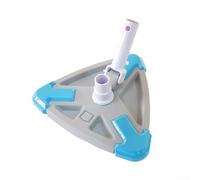 Tête d'aspiration manuelle triangulaire avec fixation, brosse de nettoyage efficace pour les coins de piscines et étangs à poissons, convient aux tuyaux standard et aux rallonges, 35 x 31 cm
