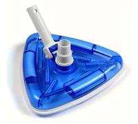 Tête d'aspiration triangulaire transparente renforcée pour piscine - Tête d'aspiration robuste avec brosses souples, base lestée, adaptateur EZ-Clip, convient aux tuyaux de 3,8 cm et 3,8 cm
