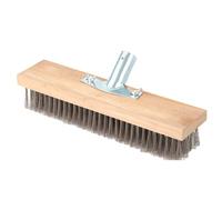 Tête de Balai Brosse Metallique sans Manche, Brosse en Acier Inoxydable pour Enlever Les Mauvaises Herbes, Mousse et Taches Tenaces, Balai à Récurer pour Patio Terrasse Jardin