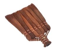 Tête de Balai de Jardin Vintage en Palmier Tressé à Main | Balayage Extérieur, pour Boutiques et Patios, Finition Marron, Conception Solide, Accessoire de Rechange
