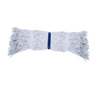 Tête de Balai en Coton Serpillère Remplaçable pour Sol Professionnel | Serpillière Coton, Plastique et Tissu Blanc, Absorption D’eau, Usage Commercial et Industriel, Lavable