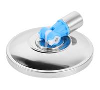 Tête de Balai Essoreur Rotative Ronde en Acier Inoxydable | Base de Rechange Argenté pour Balai Serpillière, Fixation Ronde Sécurisée, Accessoires pour Manche et Plateau