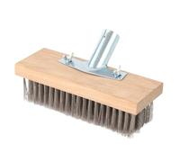 Tête de Balai Métallique, Balai Brosse Metallique sans Manche, Brosse en Acier Inoxydable pour Enlever Les Mauvaises Herbes, Mousse et Taches Tenaces, Balai à Récurer pour Patio Terrasse Jardin