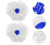 Tête de Balai Serpillère de Rechange 3 Pièces en Coton | Lavable, Usage Humide et Sec, Accessoires pour Coins et Fenêtres, Plastique Robuste