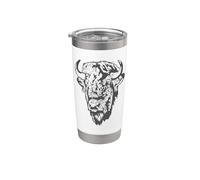 Tête de bison Gobelet isotherme en acier inoxydable double paroi