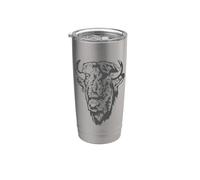 Tête de bison Gobelet isotherme en acier inoxydable double paroi