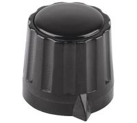 Tête de bouton rotatif Mentor 330.4 noir (Ø x H) 11.5 mm x 13 mm