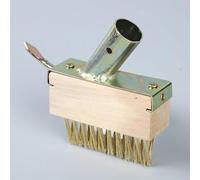 Tête de brosse à mauvaises herbes pour jardin, terrasse, terrasse - Têtes de balai métallique avec support et grattoir pour gratter les mauvaises herbes et l'accumulation de mousse à partir des pavés