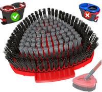 Tête de brosse de rechange compatible avec le système Vileda Turbo Spin Mop - Brosse à récurer à poils rigides pour salle de bain, cuisine, piscine, terrasse murale