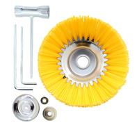 Tête de Brosse en Nylon pour Débroussailleuse, 200 mm x 25,4 mm, ADEFOL Kit de Brosse de Désherbage Ronde Universel Facile à Installer et Désherbage Efficace
