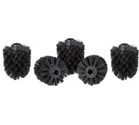 Tête de brosse WC 80 x, tête de rechange pour brosse WC, filetage 12 mm, hygiénique, accessoire de salle de bain, diamètre 8 cm, noir