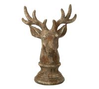 Tête de Cerf en Résine "Chalet" 33cm Taupe Marron