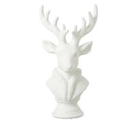 Tête de Cerf en Résine Courchevel 38cm Blanc