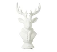 Tête de Cerf en Résine "Courchevel" 49cm Blanc Blanc