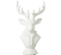 Tête de Cerf en Résine "Courchevel" 49cm Blanc Blanc