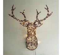 Tête de Cerf Lumineuse en Rotin