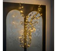 Tête de Cerf Lumineuse Harlow en Rotin 24v