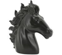 AUBRY GASPARD - Tête de Cheval en Résine Teintée Noire - Statue de Décoration Intérieure - Design Élégant et Moderne - Idéal pour Amoureux des Chevaux - Parfait pour Salon ou Bureau - Facile à Poser