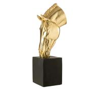 Tête de Cheval sur Socle Hollywood 95cm Doré