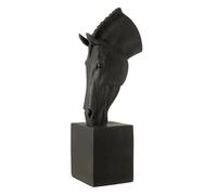 Tête de Cheval sur Socle Hollywood 95cm Noir