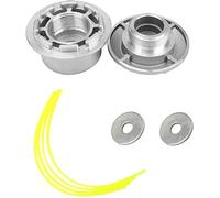 Tete de Coupe Debroussailleuse,Aluminium fils Tête Coupe-bordure,4 Lignes Tête Coupe Bordure Universel,Tête Coupe-bordure,Tete