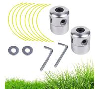 TêTe De Coupe Universelle, TêTe De Coupe-Herbe En Aluminium, 4 Lignes Universel Tete De Debroussailleuse, Tete Debroussailleuse Universelle Tondeuse à Gazon Accessoires Pour Jardin Pelouse (2 pièces)