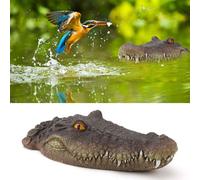 Tête de crocodile flottante en résine, 32 cm, décoration réaliste pour bassin et piscine