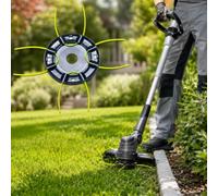 Tête de Débroussailleuse 4 Fils pour Bosch AdvancedBrushCut 36V-23-750, Structure Solide en Fer pour Couper l’Herbe avec Stabilité et Remplacer Le Fil Facilement