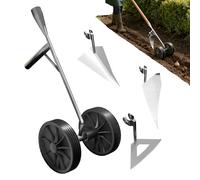 Tête de désherbeur - Adoucisseur de sol avec double roue - Outil d'élimination des mauvaises herbes de pelouse - Pour hommes, maris, pères, jardiniers et agriculteurs