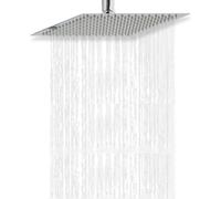 Tête de douche carrée en acier ZERRA