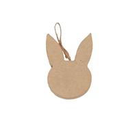 Tête de lapin plate à suspendre 1x6,5x9cm - Kraft